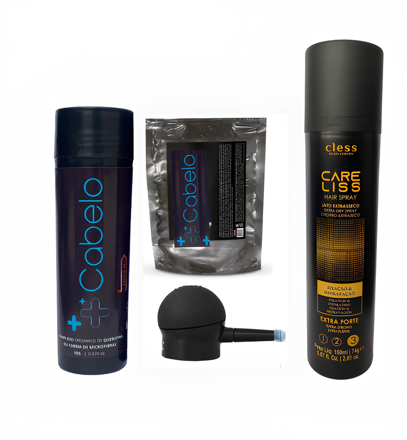 KIT COMPLETO Queratina Capilar + Refil+ Aplicador + Spray Fixador